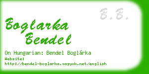boglarka bendel business card